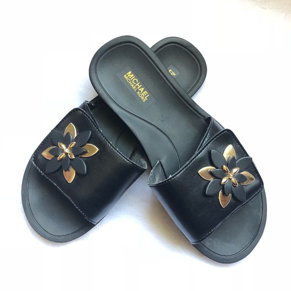MICHAEL Michael Kors Shoes - Michael Kors Black Slide Sandals